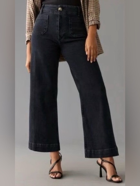 Anthropologie Denim - Anthropologie Pilcro The Skipper High-Rise Wide-Leg Crop Jeans Size 27 Petite